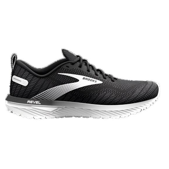 NEW Brooks Men's Revel 6 Running Shoes Black/ White - Picture 1 of 6
